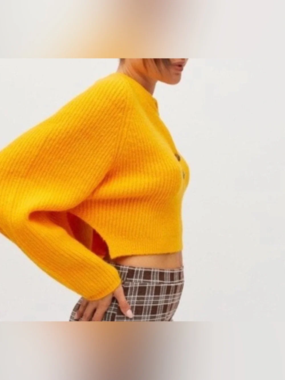 BDG Harlow Henley Sweater Gold